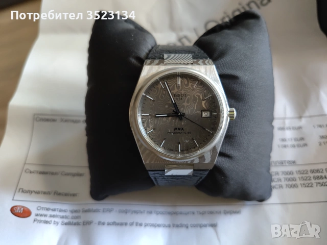 Часовник TISSOT PRX DAMASCUS STEEL 38mm T137.807.96.081.00, снимка 5 - Мъжки - 55148802