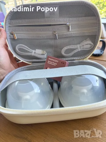 Momcozy M5 Double – 2 бр. безжични помпи за кърма + оригинален калъф, снимка 2 - Помпи за кърма - 55626556