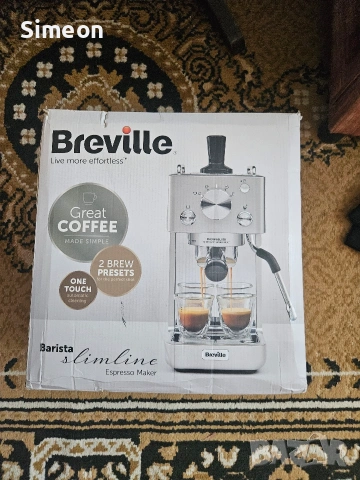 Еспресо машина Barista Slimline Breville VCF185X, снимка 3 - Кафемашини - 54443498