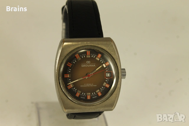 1960's GROVANA Швейцарски Ръчен Часовник, снимка 3 - Мъжки - 55143704