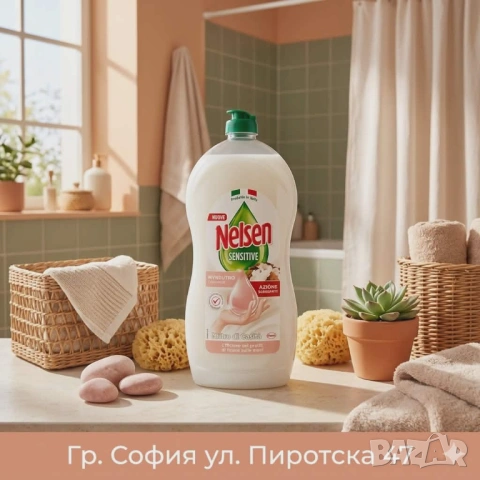 Nelsen Sensitive Burro di Karité с масло от шеа препарат за чинии с грижа за ръцете 