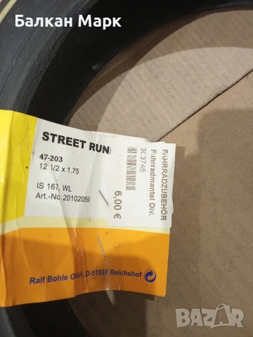 външна гума Impac Street Runner (47-203) 12 1/2 x 1.75 – Внос от Германия, снимка 2 - Части за велосипеди - 54879266