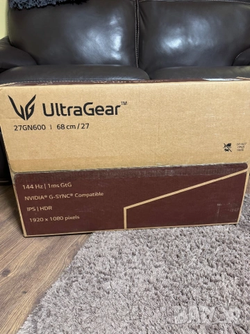 Чисто нов Гейминг монитор LG - UltraGear 27GN600-B, 27", снимка 2 - Монитори - 54546610