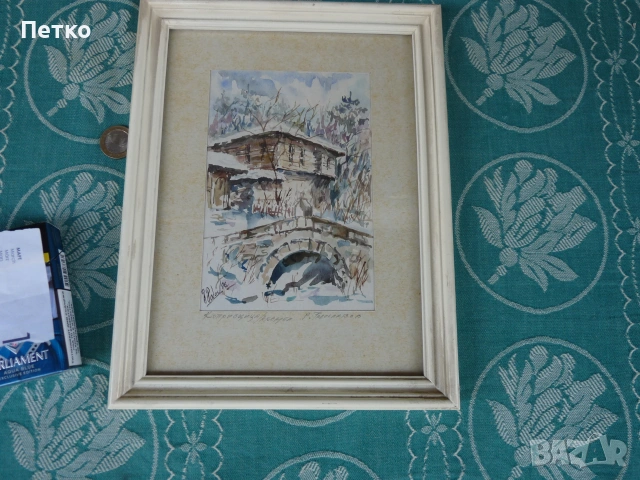 Стара картина 20.5 / 26.5 см, снимка 8 - Антикварни и старинни предмети - 54985744