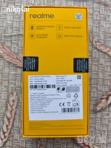 Realme note 70t , снимка 3 - Телефони с две сим карти - 54788100