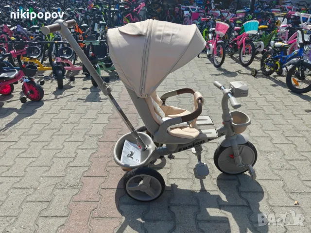 BYOX Детска триколка Fusion LUX бежов, снимка 2 - Детски велосипеди, триколки и коли - 55440227