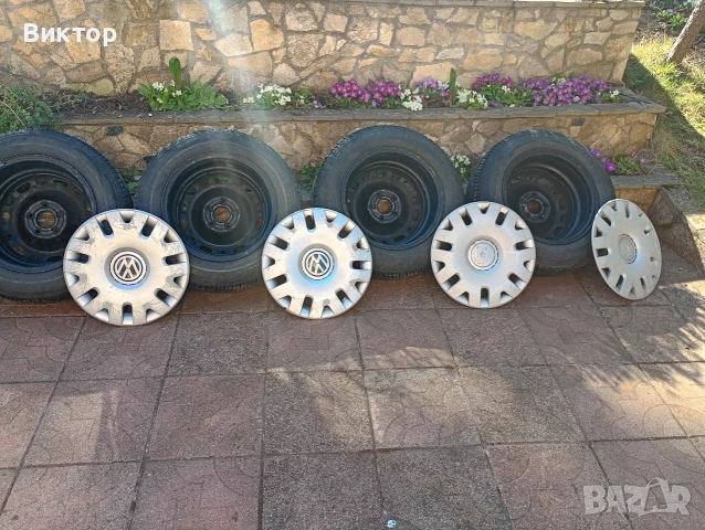Джанти със зимни гуми 14 инча, 5x100 - VW, снимка 17 - Гуми и джанти - 54399263