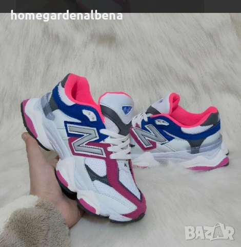 New Balance 9060 – Дамски маратонки бяло/синьо/розово | Размери 37–39, снимка 2 - Маратонки - 54314266
