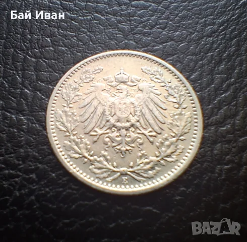 Стара сребърна монета 1/2 марка 1906 г. буква Е - Германска империя - рядка !, снимка 9 - Нумизматика и бонистика - 55306303