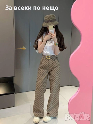 Gucci Дамски Комплект Риза Панталон И Колан Код SK1479, снимка 2 - Комплекти - 54460887