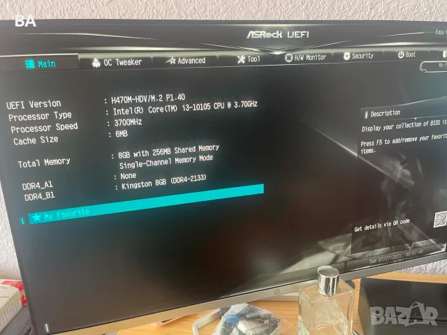 Продавам дънни платки 2 бр ASRock H470M-HDV/M.2 Socket 1200 + i3 10105, снимка 4 - Дънни платки - 55617301