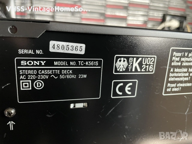 Триглав касетен дек SONY TC-K561S, снимка 10 - Декове - 55178475