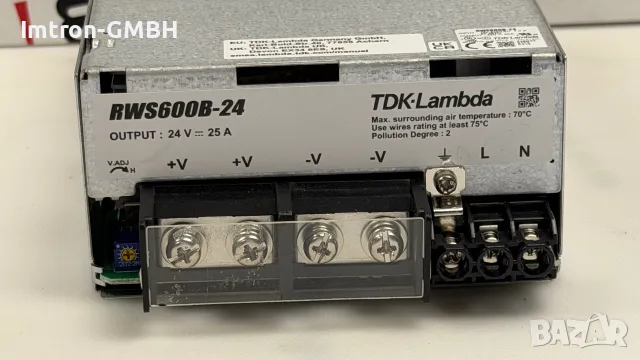 Импулсно захранване TDK-Lambda RWS600B-24  за монтаж на шаси 24Vout 25A 600W, снимка 2 - Друга електроника - 55553837