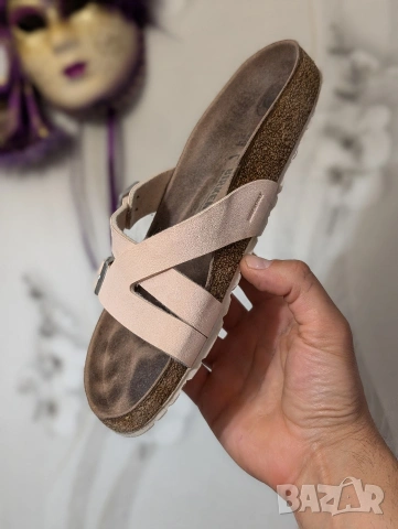 чехли Birkenstock Yao Vegan Birkibuc в светло розово номер 40 , снимка 7 - Чехли - 54512650