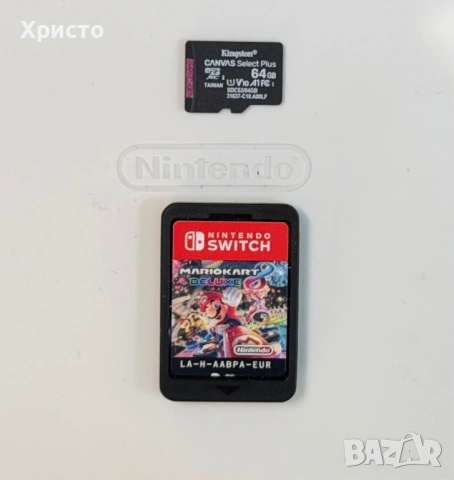 Игрова конзола Nintendo Switch OLED  + игра Mario Kart 8 Deluxe + 64GB карта  , снимка 6 - Nintendo конзоли - 54797939