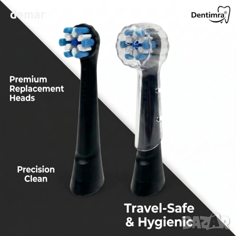Глави за четки за зъби Oral B iO 3 4 5 6 7 8 9 10 серия, пакет от 8, микс, черни-бели, Dentimra, снимка 3 - Други - 54626345