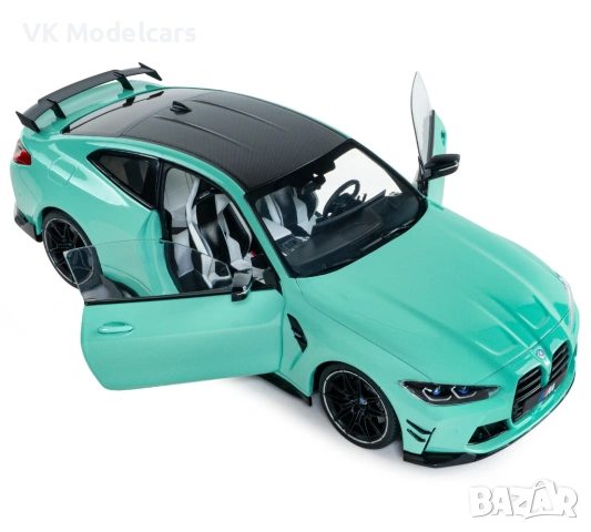 2025 BMW M4 Performance Parts, 1:18 Solido Works Turquoise, снимка 4 - Колекции - 54653660