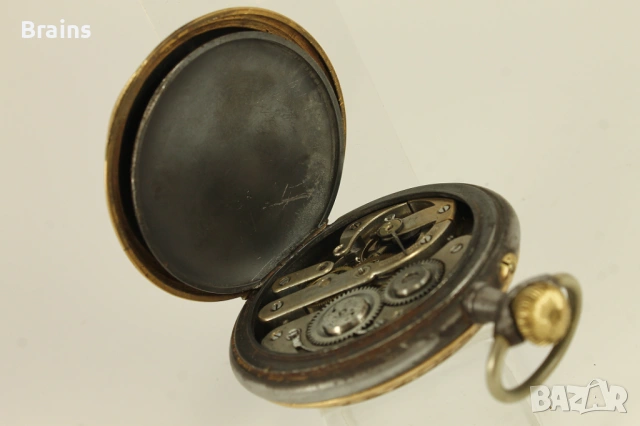 1900's REGULATEUR С Локомотив 68мм Джобен Часовник Декориран, снимка 9 - Джобни - 54894235