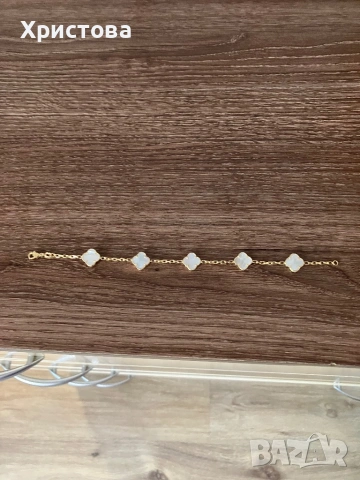 Златна гривна Van Cleef 14к.,6,6гр, снимка 2 - Гривни - 54866689