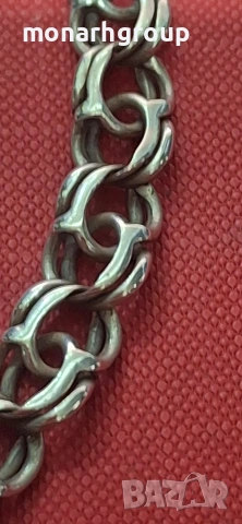 Сребърна гривна, снимка 4 - Гривни - 54063302