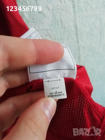 Nike Fit оригинална ретро фланелка червена тениска Найк размер мъжки L vintage , снимка 7 - Тениски - 51058572