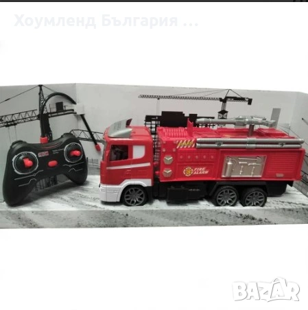 Пожарна с дистанционно - детска играчка, снимка 3 - Коли, камиони, мотори, писти - 54470830