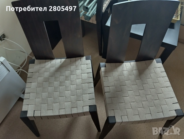 Комплект от четири трапезни стола венге, снимка 3 - Столове - 55076239