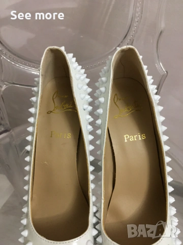 Christian Louboutin ефектни обувки 41, снимка 3 - Дамски обувки на ток - 54004389