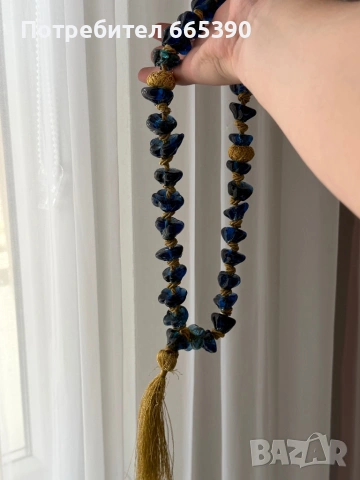 Уникална броеница от синьо стъкло. , снимка 5 - Антикварни и старинни предмети - 54313611