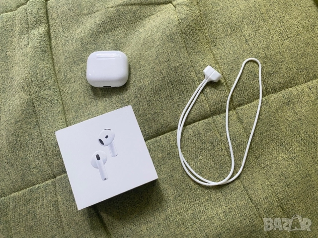 Безжични слушалки Apple AirPods 4 ANC + гаранция