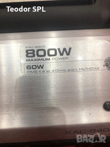 Авто усилвател Kenwood 4 канален , снимка 2 - Аксесоари и консумативи - 54484989