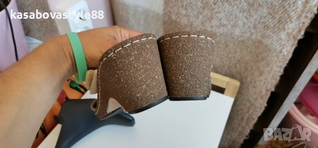 Чехли Tamaris 40. Естествен велур, снимка 4 - Чехли - 54864927