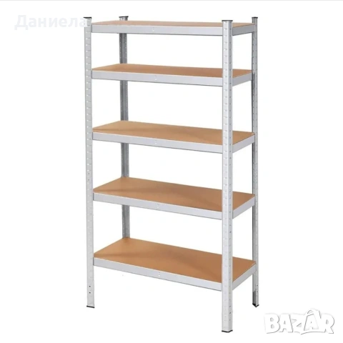 Професионален метален стелаж HÖGLER 180x100x60 см – 5 рафта, товароносимост 1000 кг, снимка 7 - Други стоки за дома - 54696040