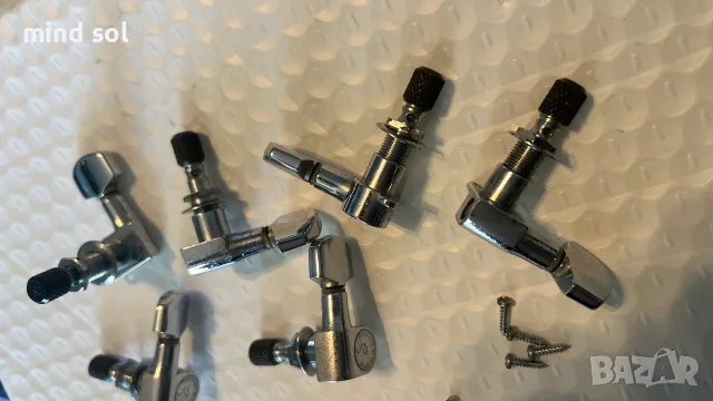 Vintage Schaller M6 TopLocking – комплект 6 заключващи ключа за стратокастър – Made in W. Germany, снимка 3 - Китари - 55677219