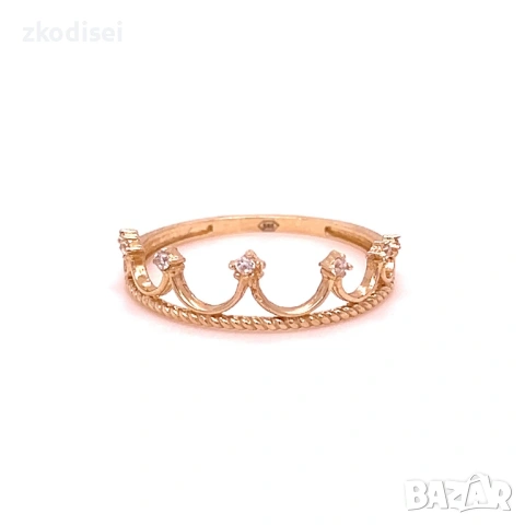 Златен дамски пръстен 1,23гр. 14кр. проба:585 размер:56 модел:38855-5