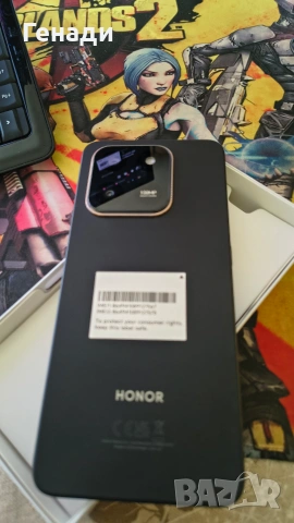 НОВ Honor x7d 8/256GB Black не ползван, снимка 4 - Други - 54972411