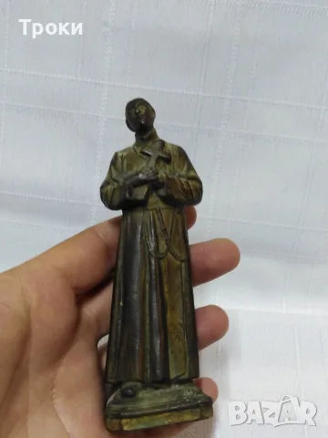 БРОНЗОВА РЕЛИГИОЗНА ФИГУРА, снимка 5 - Антикварни и старинни предмети - 55530357