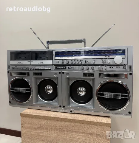 🔈Колекционерски ретро радиокасетофон SHARP GF-767 Z Boombox - профилактиран🔉, снимка 6 - Радиокасетофони, транзистори - 55485810