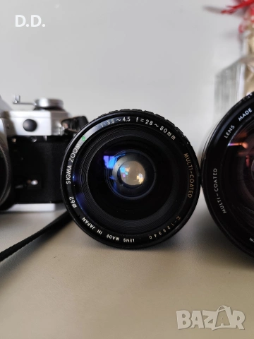 Canon AE-1 с обективи, снимка 11 - Фотоапарати - 54534625