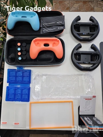 MENEEA 20-в-1 Комплект аксесоари за Nintendo Switch 2 (2025) – Калъф, зарядна станция, протектори..., снимка 7 - Аксесоари - 54973130