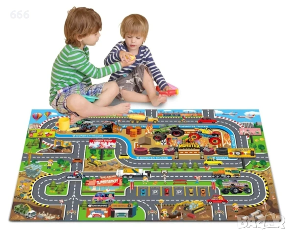 Многоцветна постелка за игра 120см / 80см