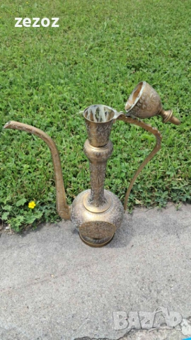 Месингов индийски ибрик, снимка 3 - Антикварни и старинни предмети - 54928194