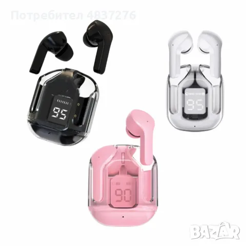 Bluetooth слушалки с LED дисплей и вграден микрофон, снимка 3 - Bluetooth слушалки - 55606215