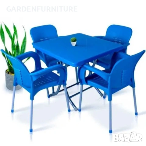 Комплект маса +4 стола, снимка 6 - Маси - 54341170