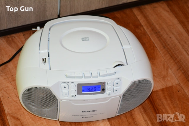 CD MP3 USB Радио преносим касетофон Sencor с Bluetooth и AUX, снимка 3 - Аудиосистеми - 55157127