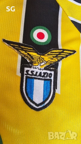 Рядка ретро тениска на SS Lazio от сезон 1998/9г., снимка 2 - Тениски - 55220204