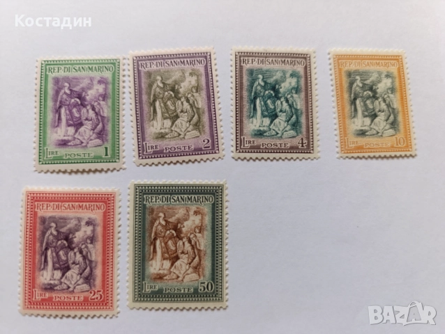 Пощенски марки Сан Марино 1947