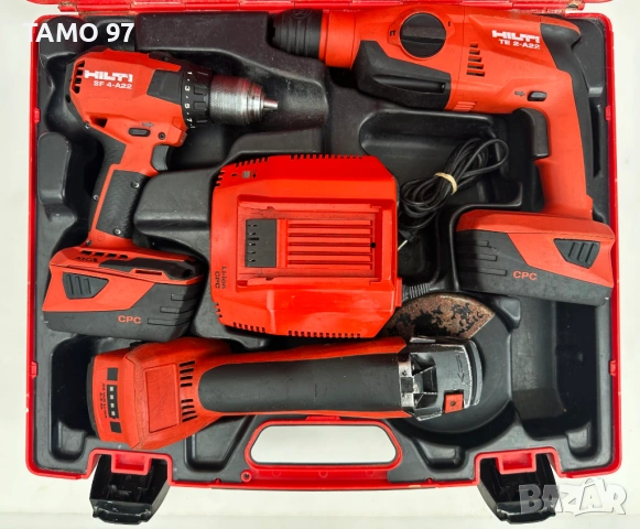Hilti Сет - Акумулаторен  ъглошлайф, перфоратор и винтоверт, снимка 2 - Други инструменти - 54481404