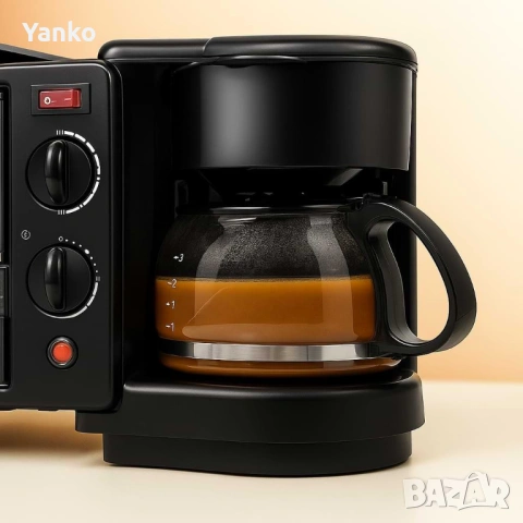 Печка, тостер и кафемашина – 3в1 + ПОДАРЪК Уред за сандвичи Royal Swiss, снимка 4 - Печки, фурни - 53963175