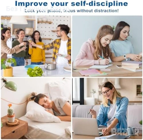 Нова Кутия с таймер за телефон самоконтрол заключване 99 часа анти разсейване, снимка 5 - Друга електроника - 53973557